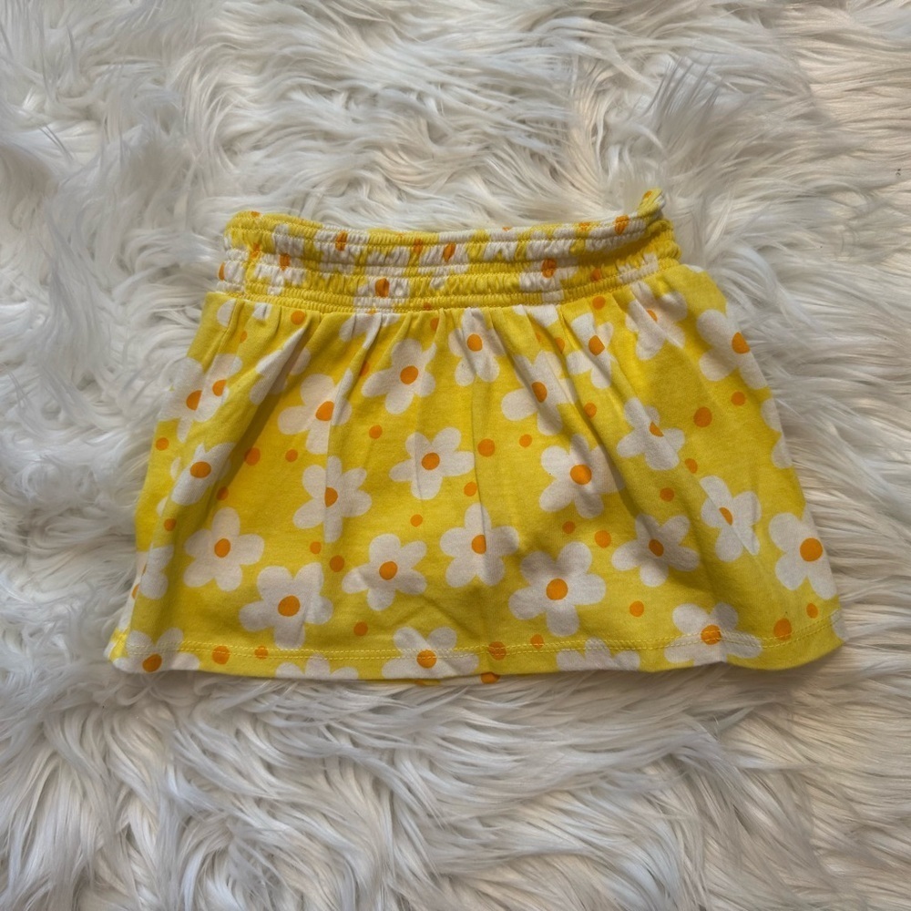 Cat & Jack Baby Girl Yellow‎ Floral Kids Skort Size 18 Months